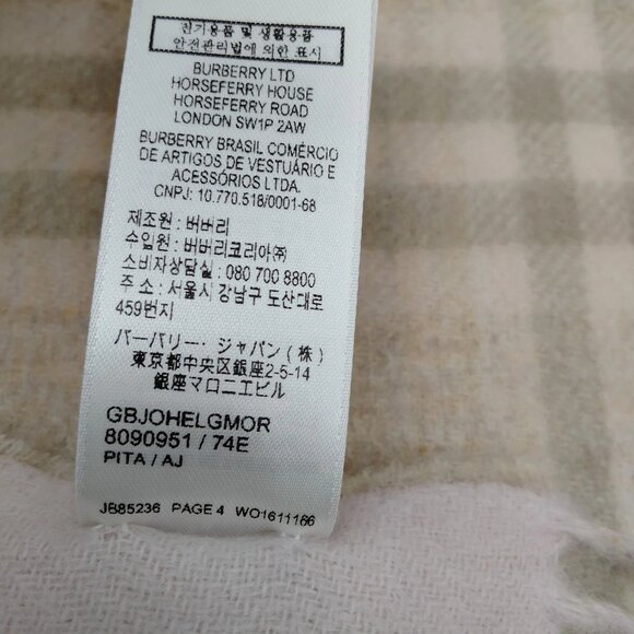 Burberrys Scarf Beiges Cashmere 100% mon-375-091125 - Picture 8 of 9